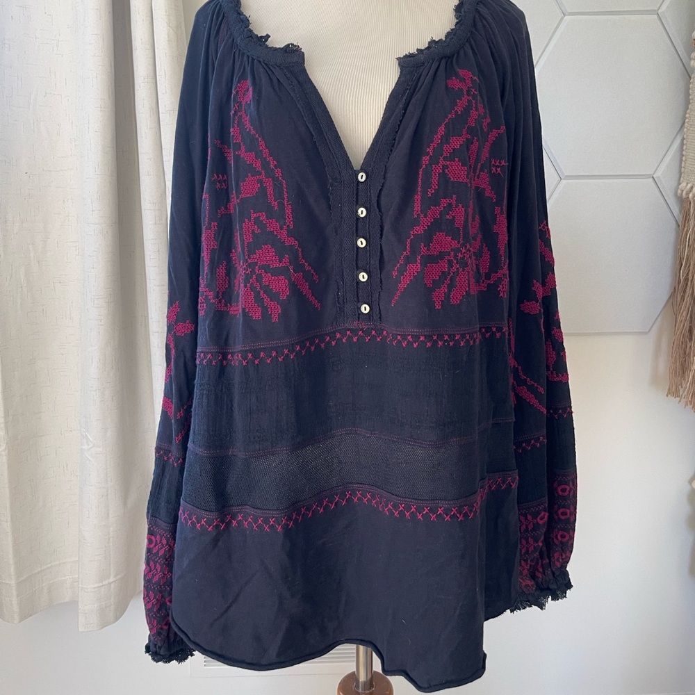 Free People Tunic Top w/ Embroidery